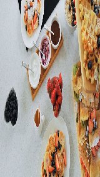 Fruit with waffle